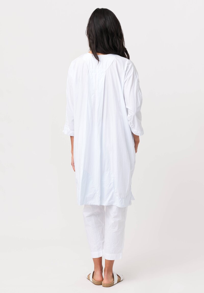 Daniela Gregis Washed Cotton Media Tunic in Azzurro Pale Blue	