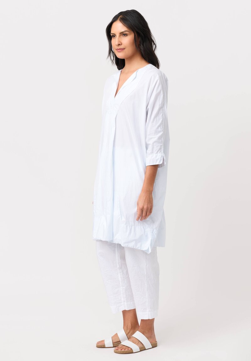 Daniela Gregis Washed Cotton Media Tunic in Azzurro Pale Blue	