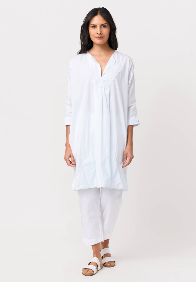 Daniela Gregis Washed Cotton Media Tunic in Azzurro Pale Blue	