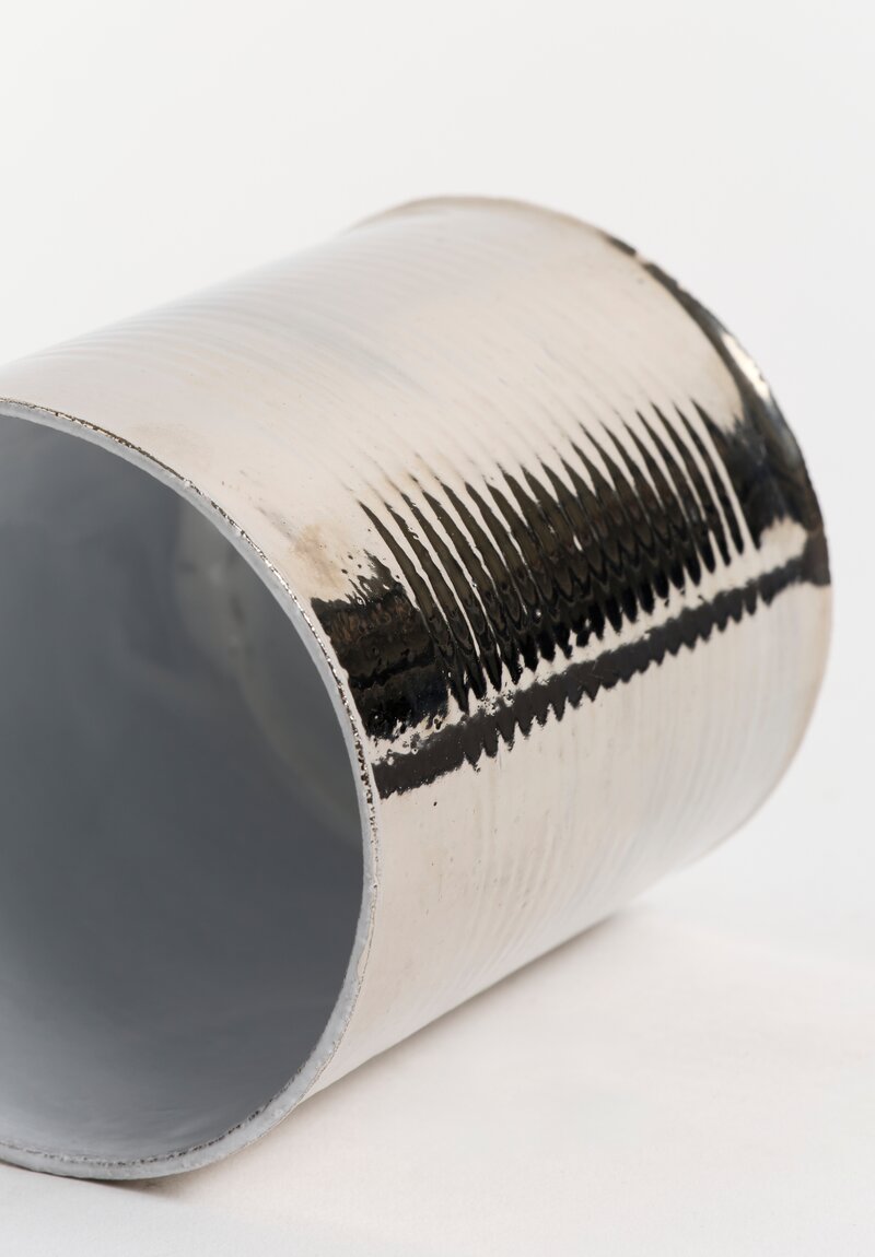 Astier de Villate Platinum Exterior Medium Conserve Vase in White