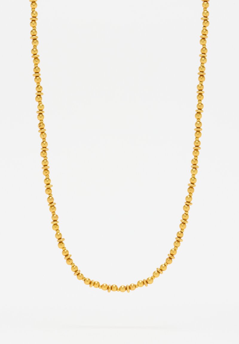 Greig Porter 18K, Polished Gold Bead Necklace	