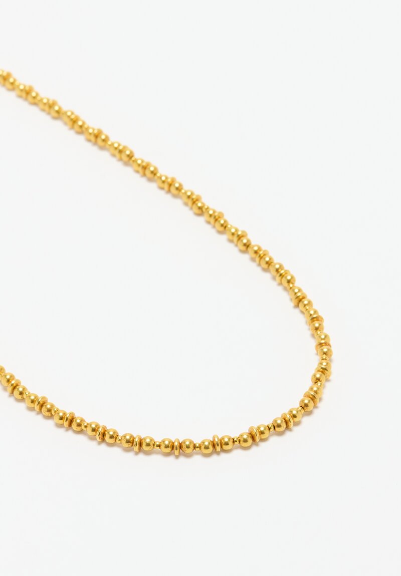 Greig Porter 18K, Polished Gold Bead Necklace	