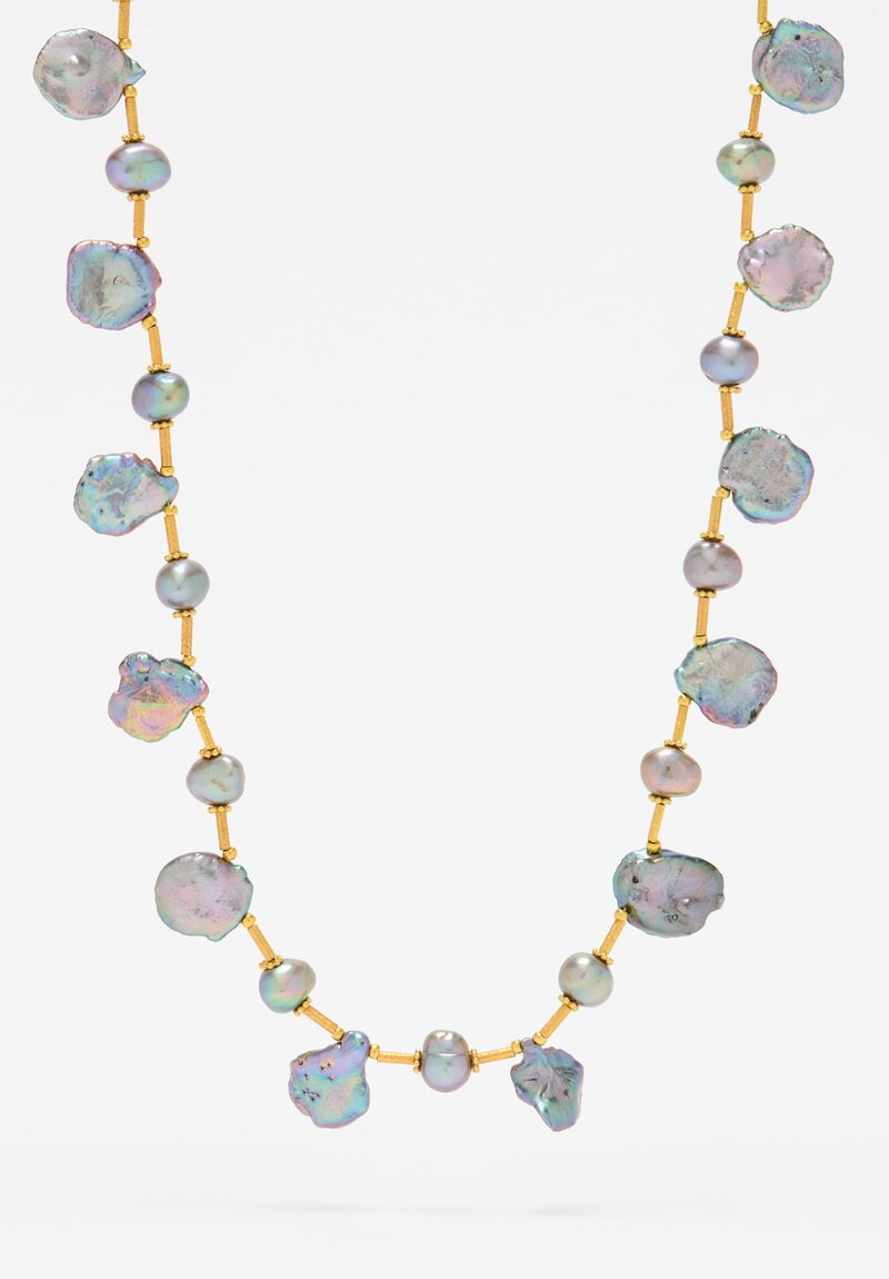 Greig Porter 18K, Coin Pearl Necklace	