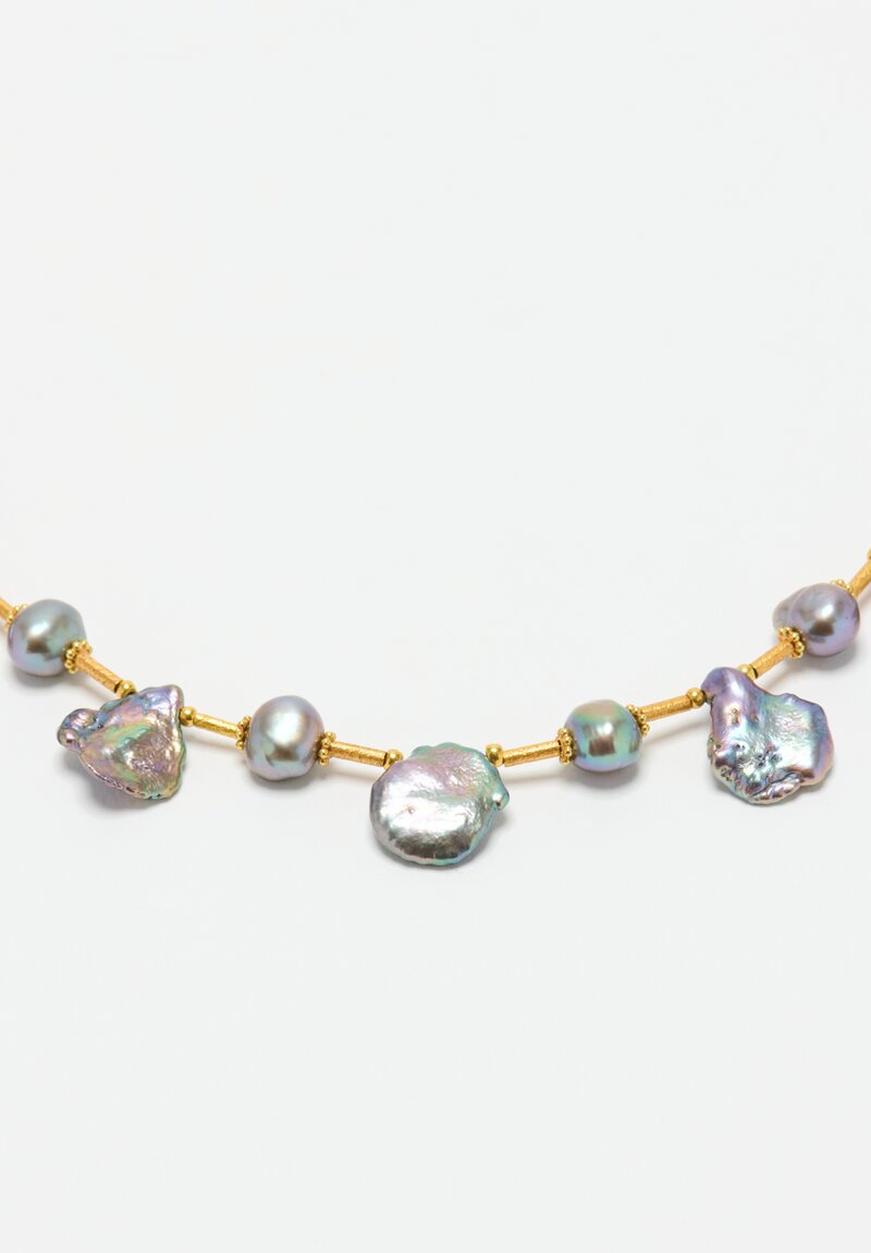 Greig Porter 18K, Coin Pearl Necklace	