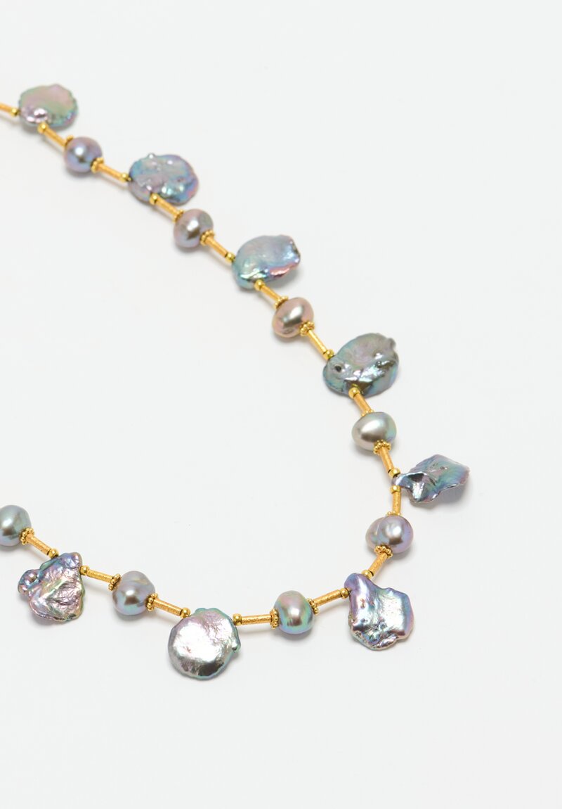 Greig Porter 18K, Coin Pearl Necklace	