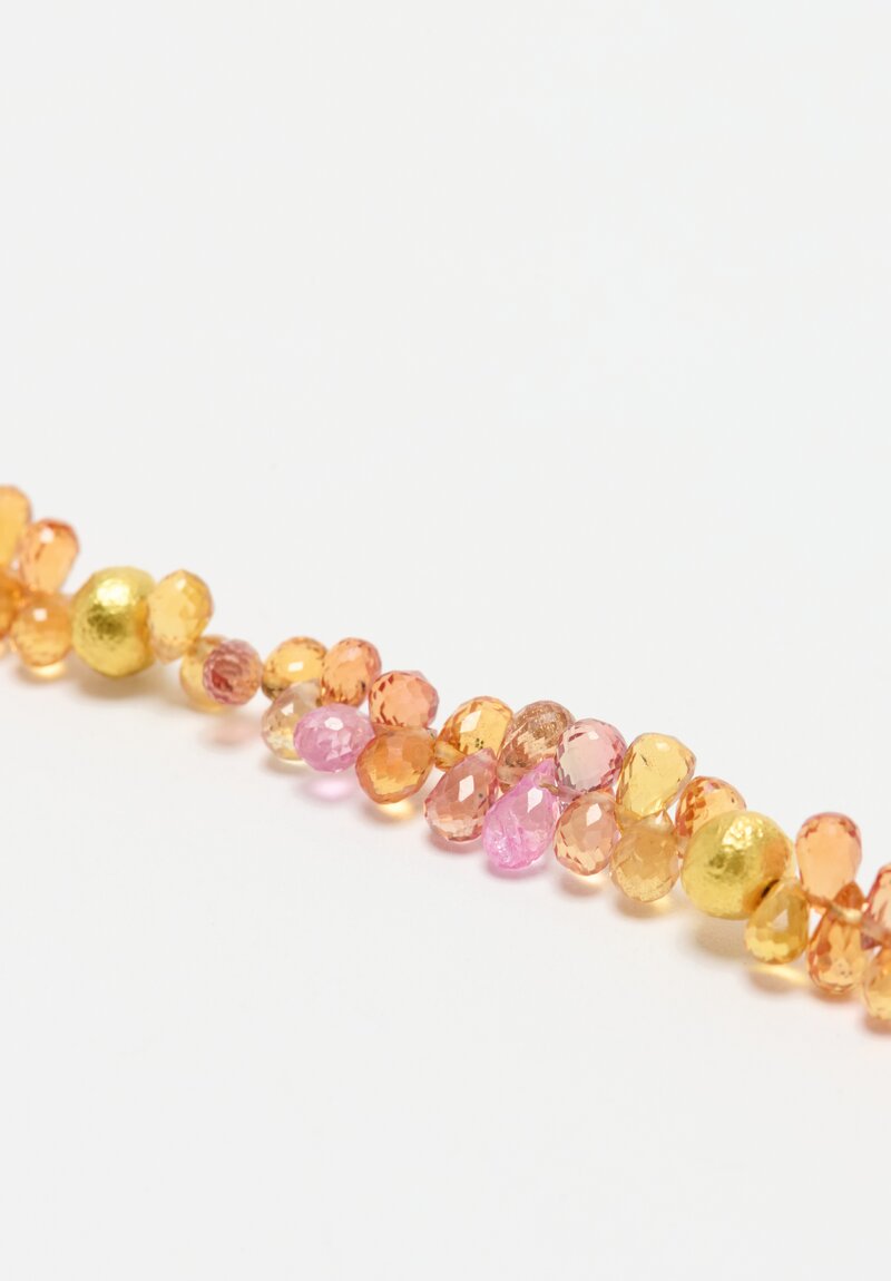 Greig Porter 18K, Peach Sapphire Necklace	