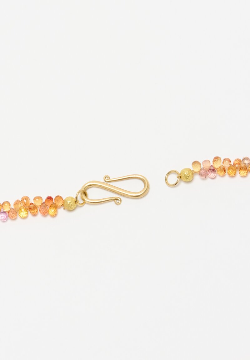 Greig Porter 18K, Peach Sapphire Necklace	