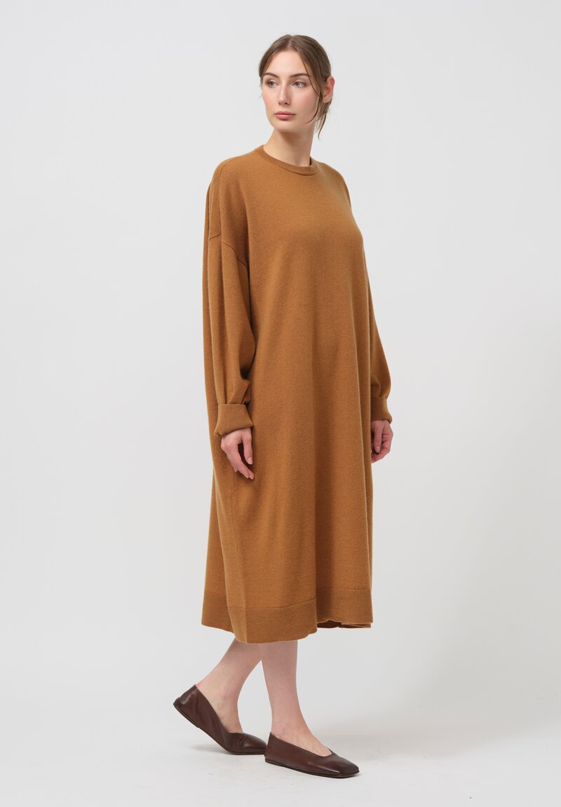 The Row Cashmere Giustina Tunic in Camel Brown	