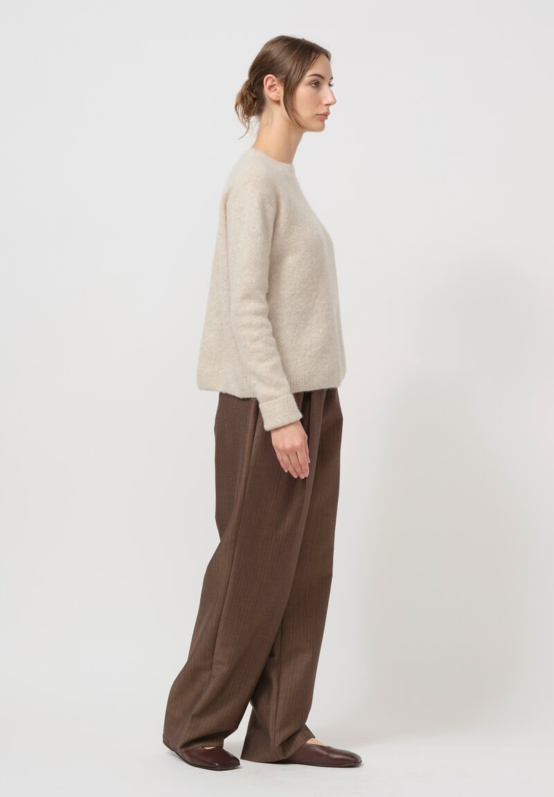 The Row Cashmere & Silk Gouli Sweater in Natural	