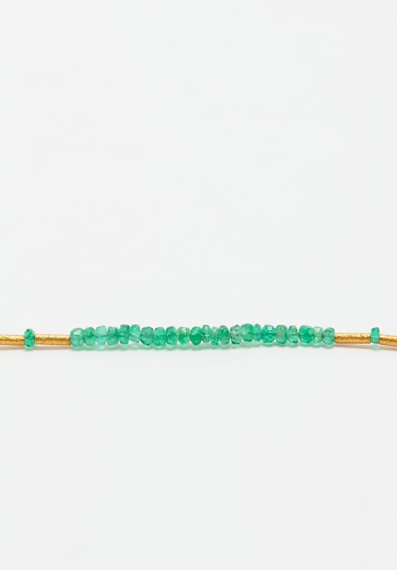 Greig Porter 18K, Gathered Emerald Necklace	