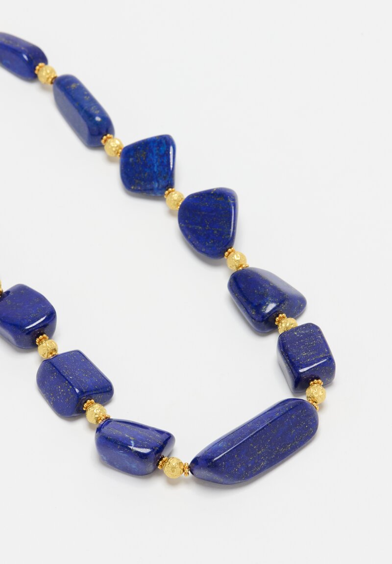 Greig Porter 18K, Polished Lapis Lazuli Necklace	