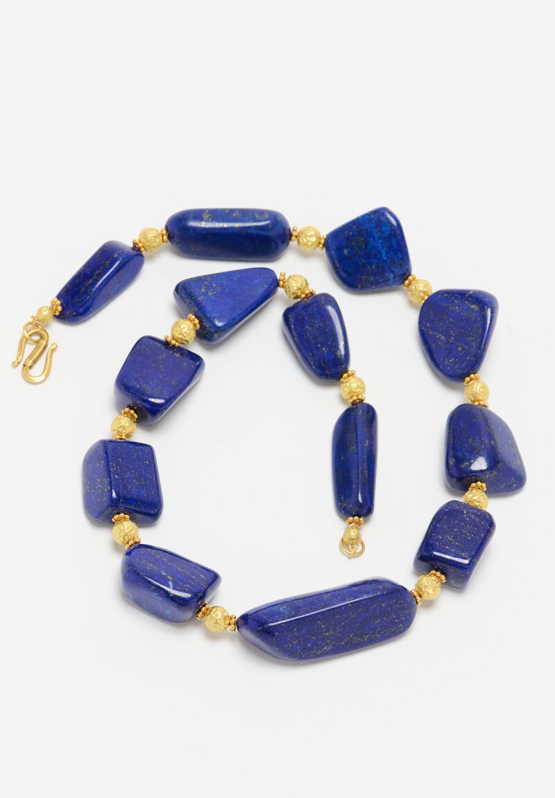 Greig Porter 18K, Polished Lapis Lazuli Necklace	