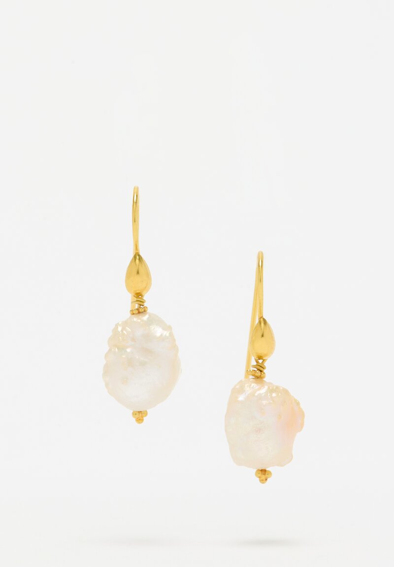 Greig Porter 18K, Popcorn Pearl Earrings	