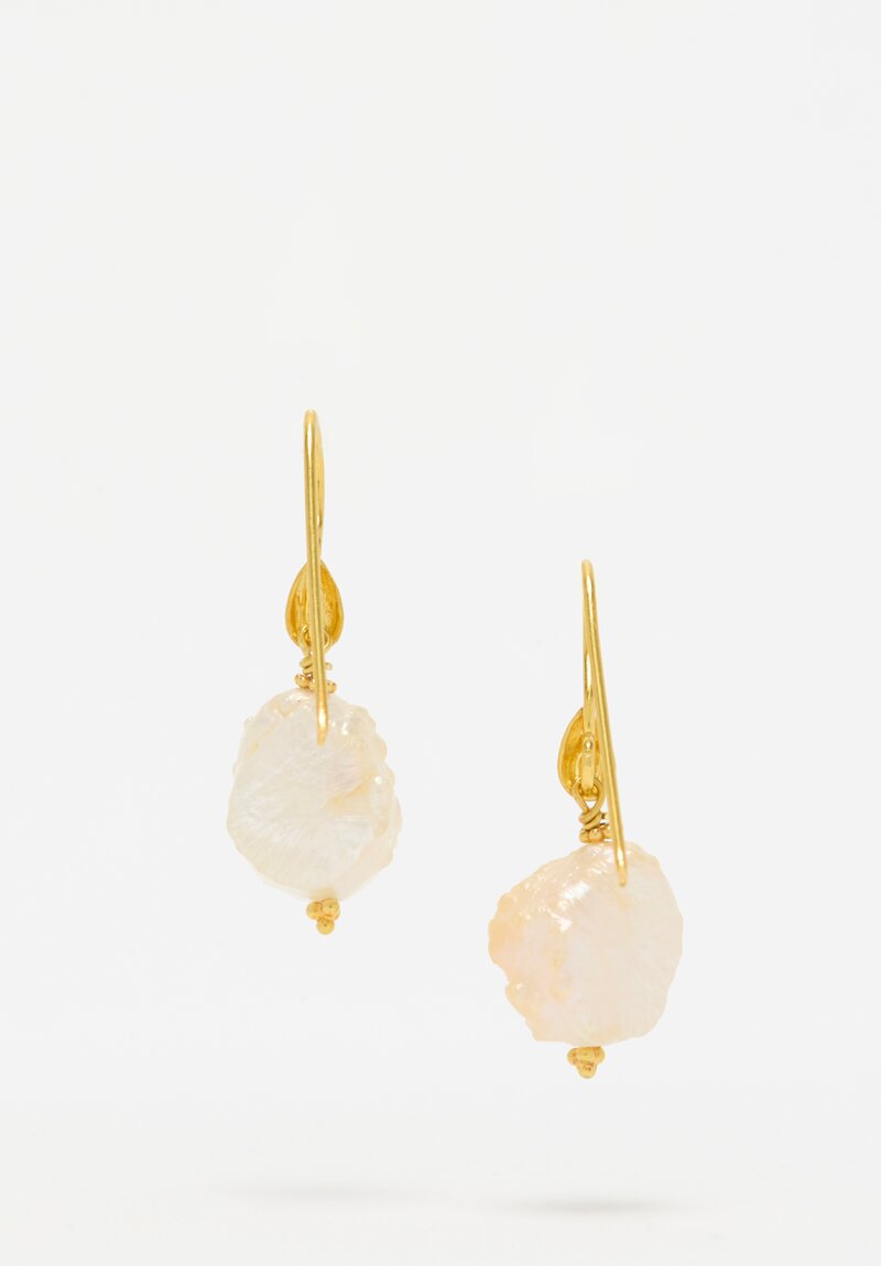 Greig Porter 18K, Popcorn Pearl Earrings	