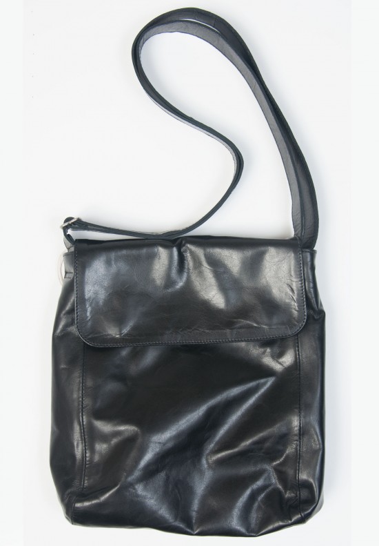 M0851 Postman Bag in Black Leather