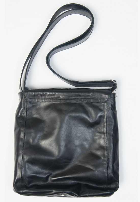 M0851 Postman Bag in Black Leather