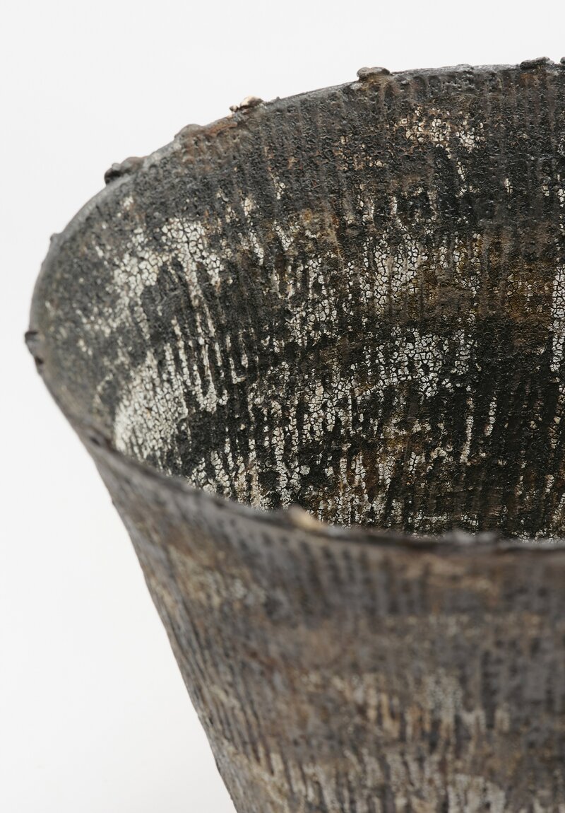 Lise Herud Braten Tall Stormy Slate Open Vessel in Dark Grey	