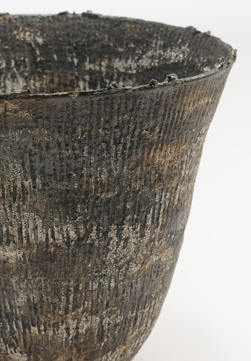 Lise Herud Braten Tall Stormy Slate Open Vessel in Dark Grey	