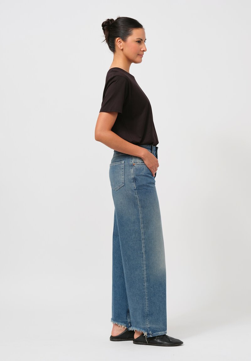 Closed Organic Cotton Nikka Wide Jeans in Dark Blue	