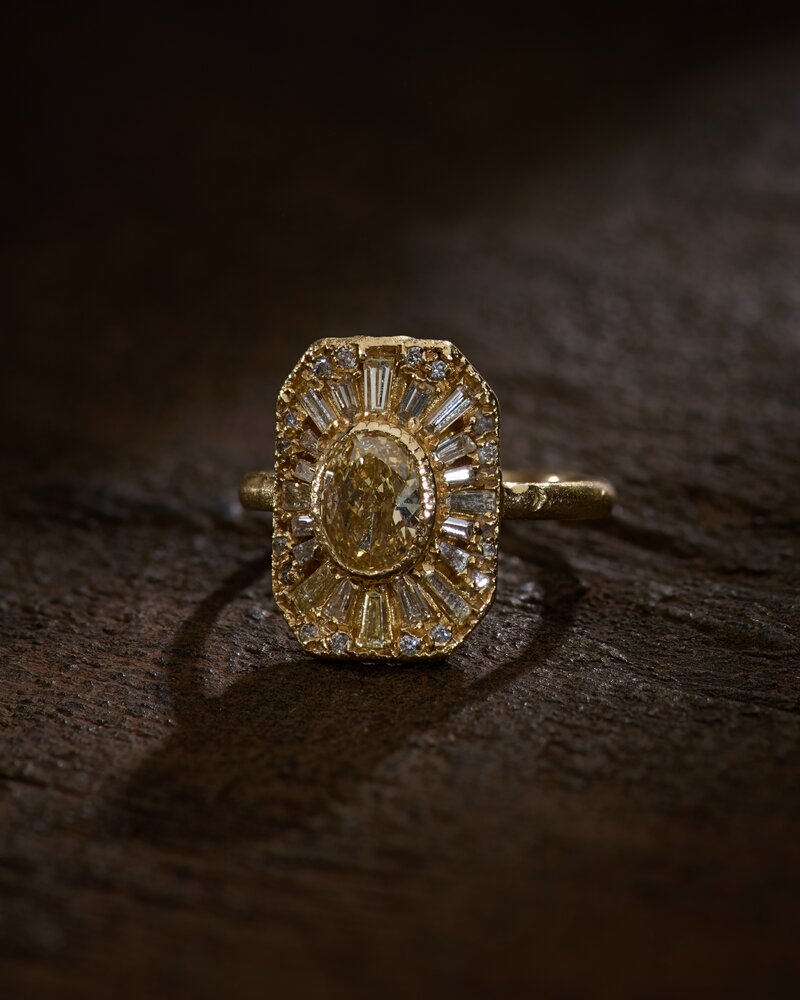 Ellis Mhairi Cameron 14K, Yellow Diamond Legacy Cocktail Ring	