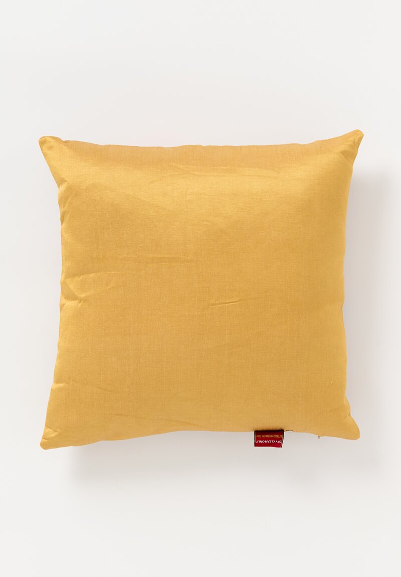 Mehmet Çetinkaya Suzani Pillow in Tan & Yellow	