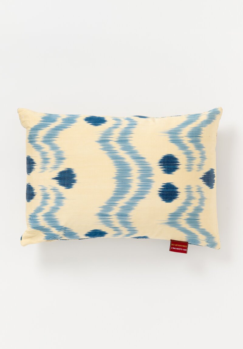 Mehmet Cetinkaya Velvet Pillow in Natural & Blue	