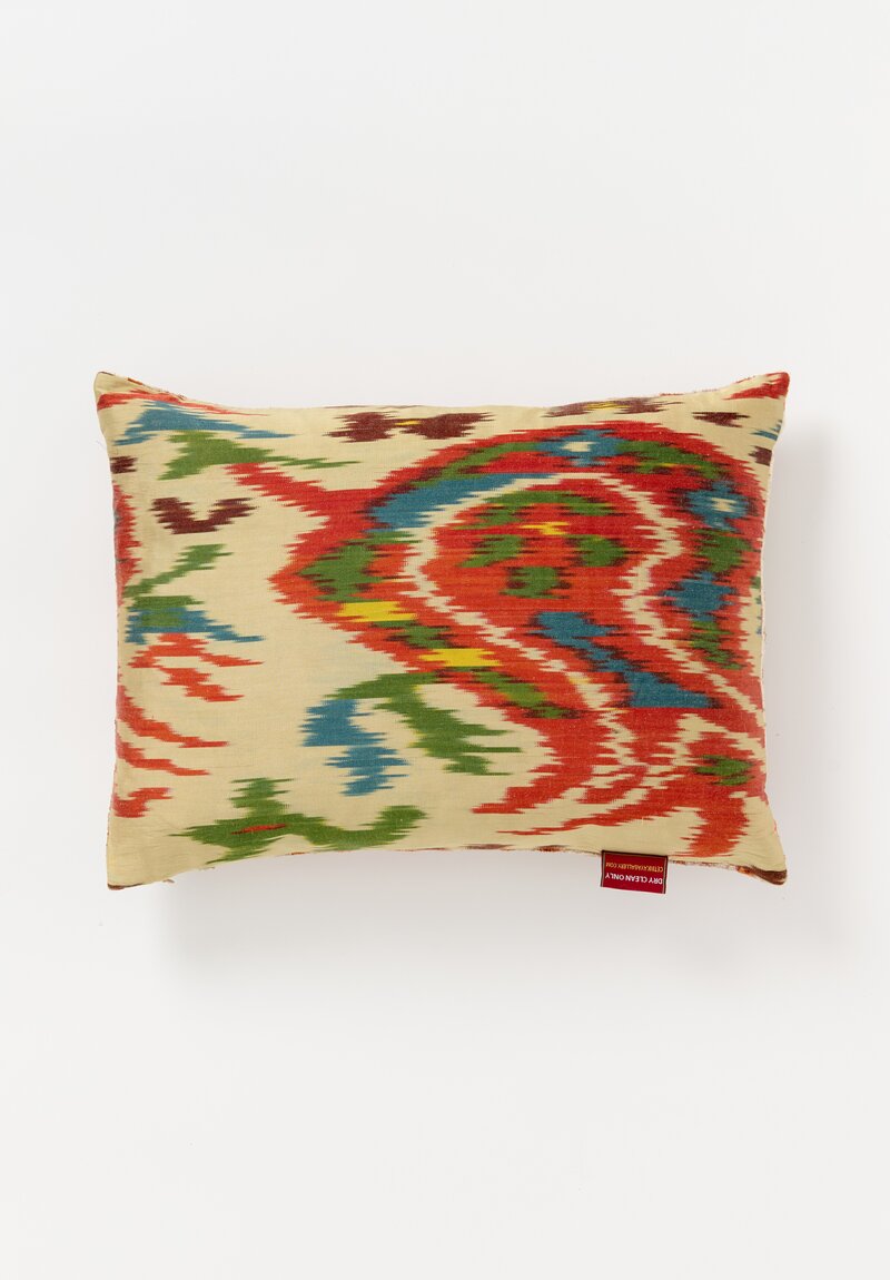 Mehmet Cetinkaya Velvet Pillow in Natural & Orange	