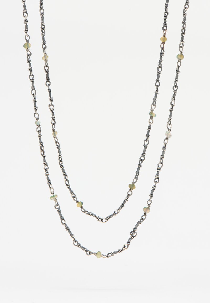Miranda Hicks Opal Beads on Flapper Necklace	
