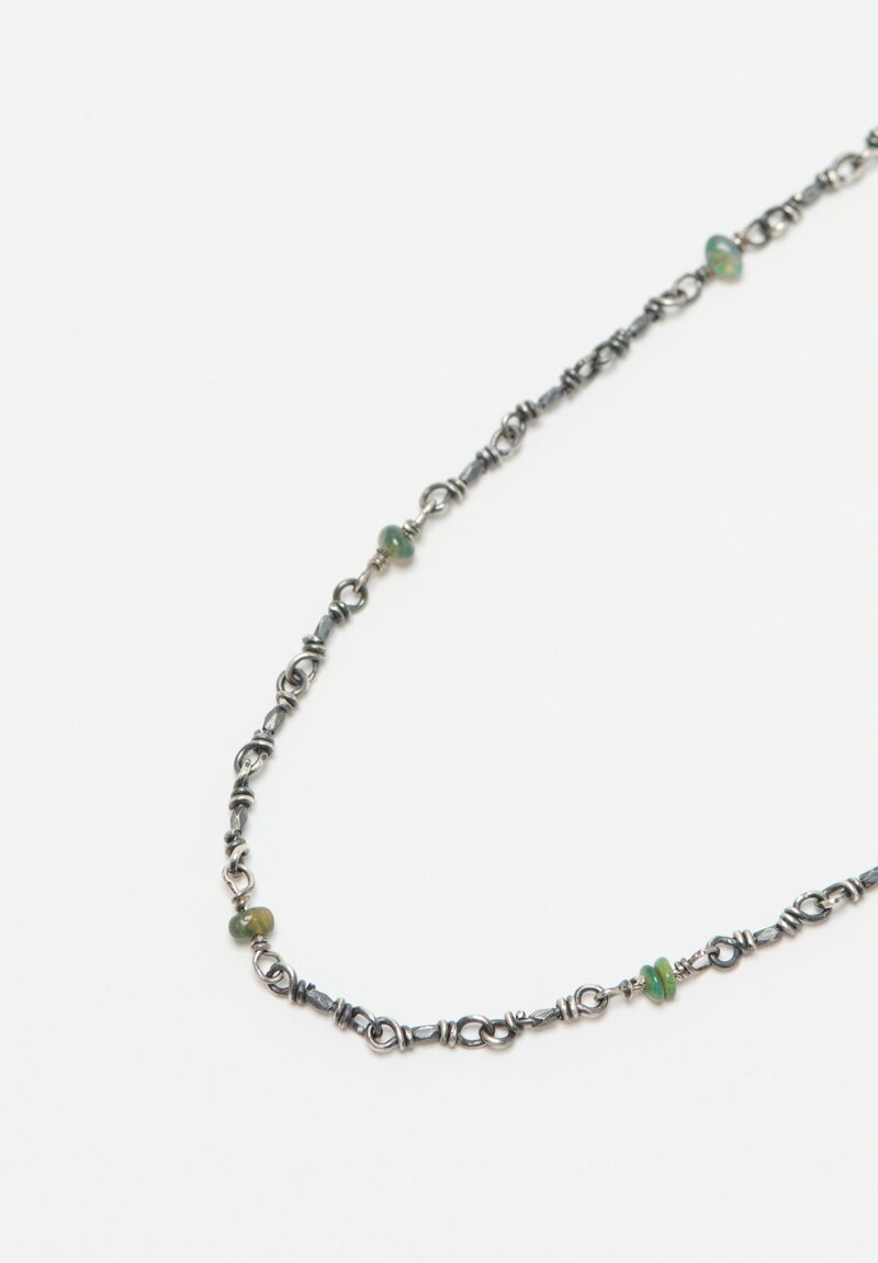 Miranda Hicks Opal Beads on Flapper Necklace	