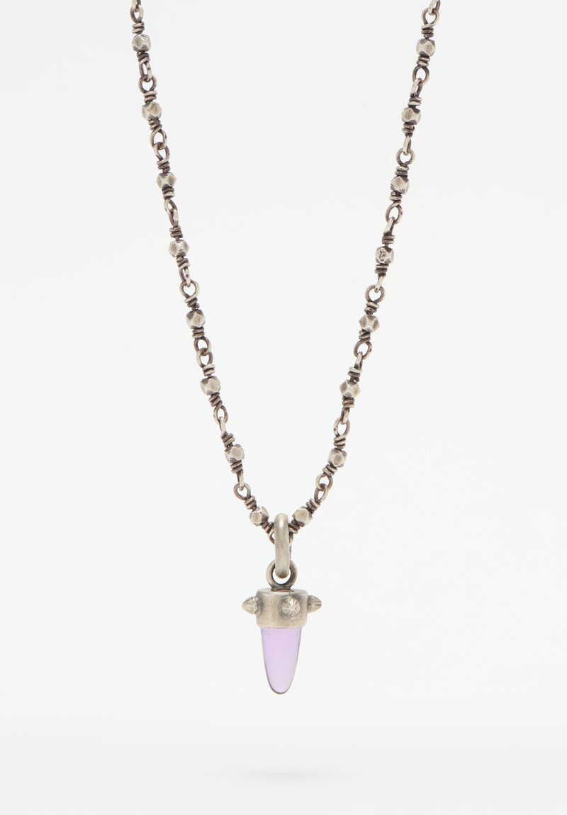 Miranda Hicks Amethyst Bullet Pendant on Rocker Necklace	