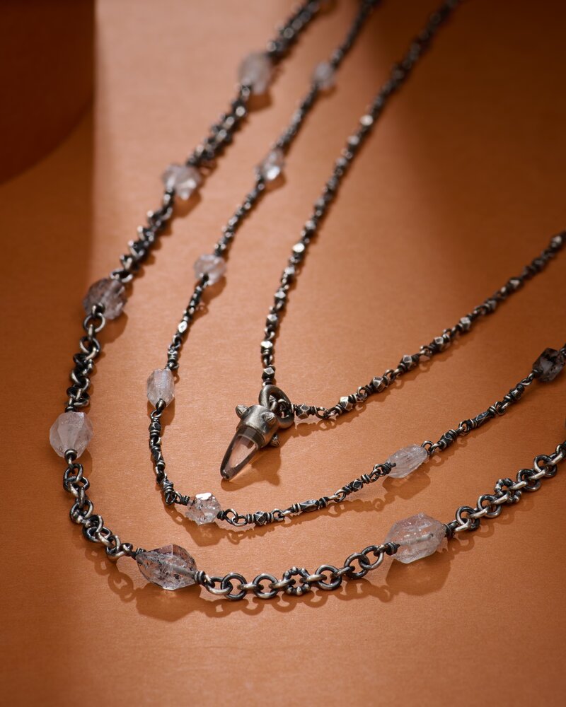 Miranda Hicks Tibetan Quartz on Custom Flapper Necklace	