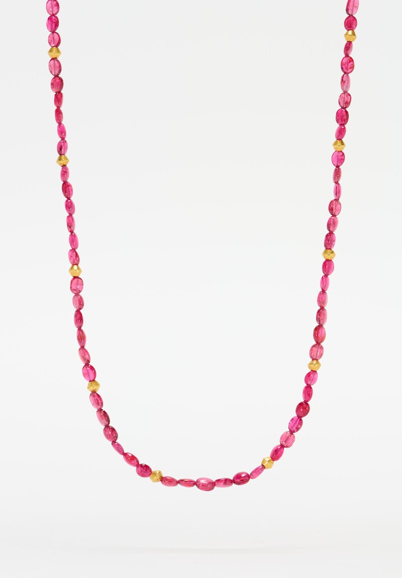 Greig Porter 18K Polished Pink Spinel Necklace 18"