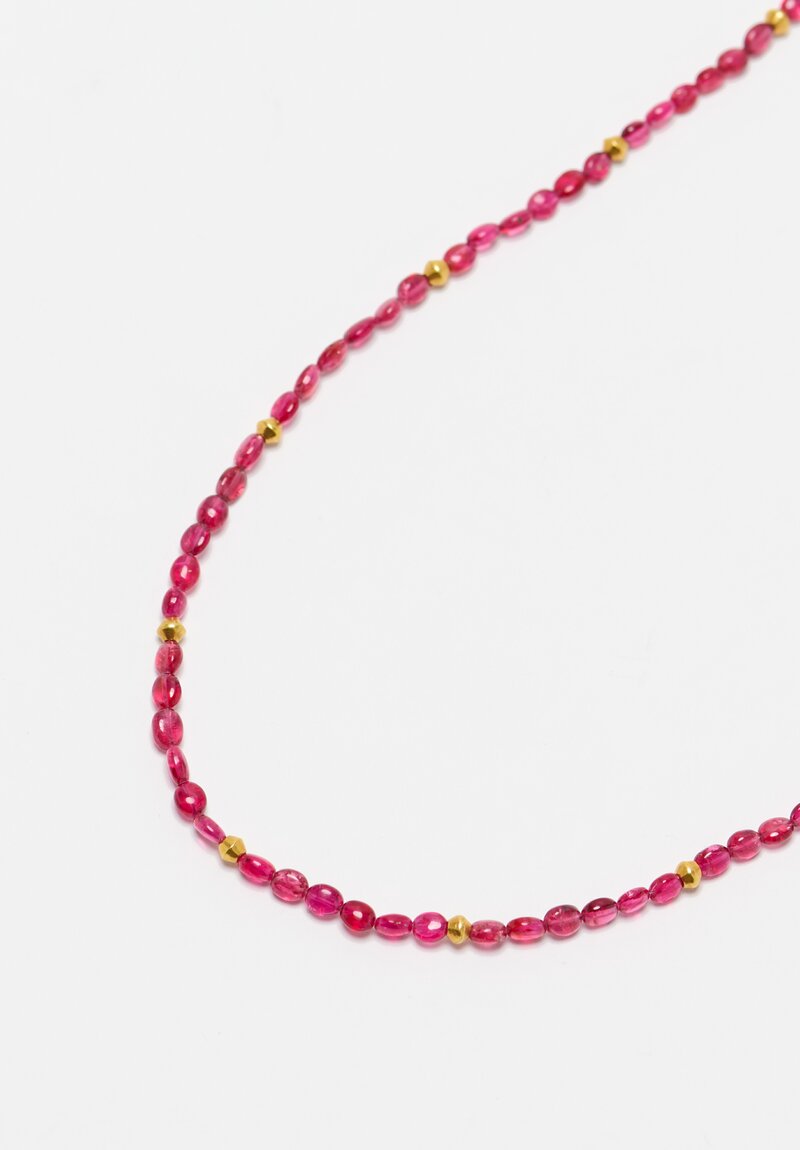 Greig Porter 18K Polished Pink Spinel Necklace 18"