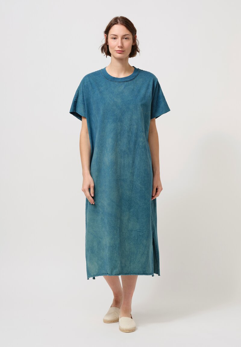 Alabama Chanin Organic Cotton Bold Dress in Indigo Blue