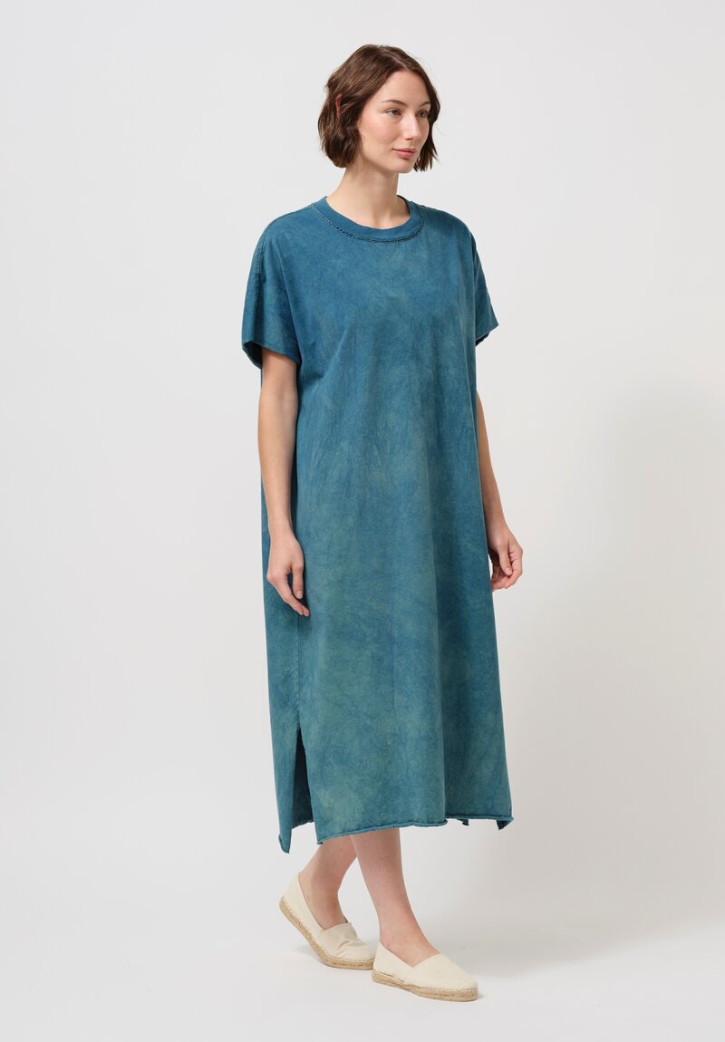 Alabama Chanin Organic Cotton Bold Dress in Indigo Blue