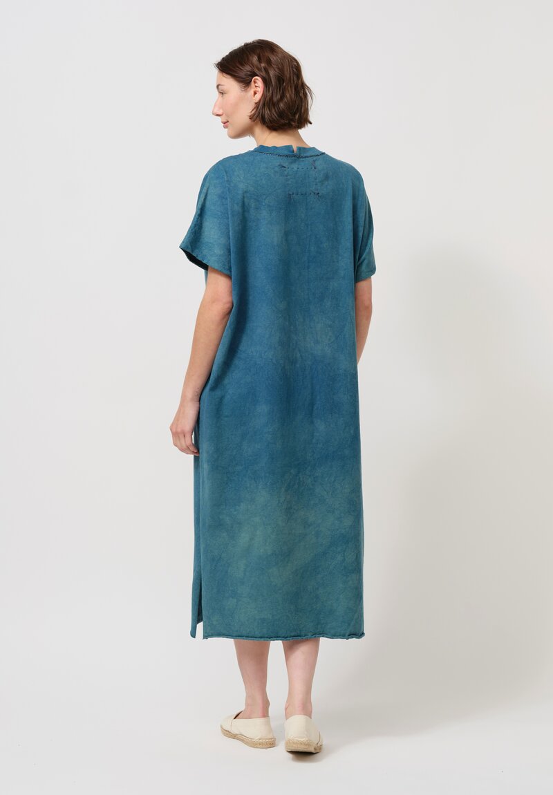 Alabama Chanin Organic Cotton Bold Dress in Indigo Blue