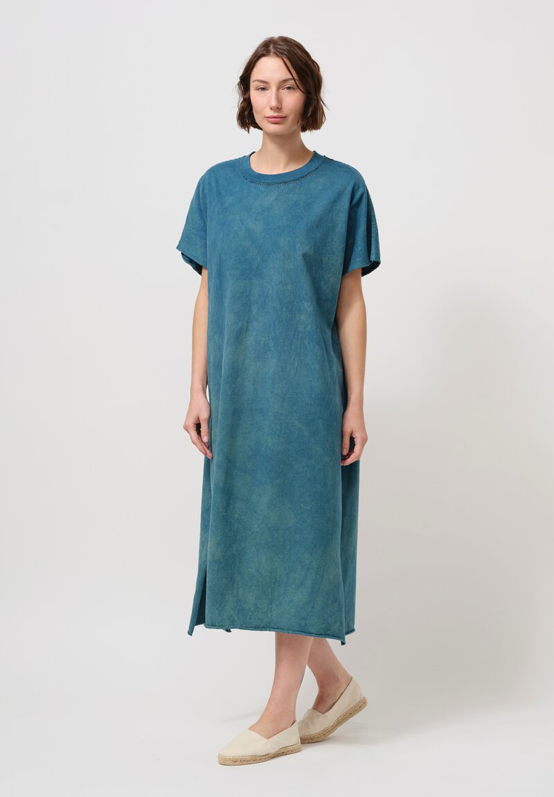 Alabama Chanin Organic Cotton Bold Dress in Indigo Blue