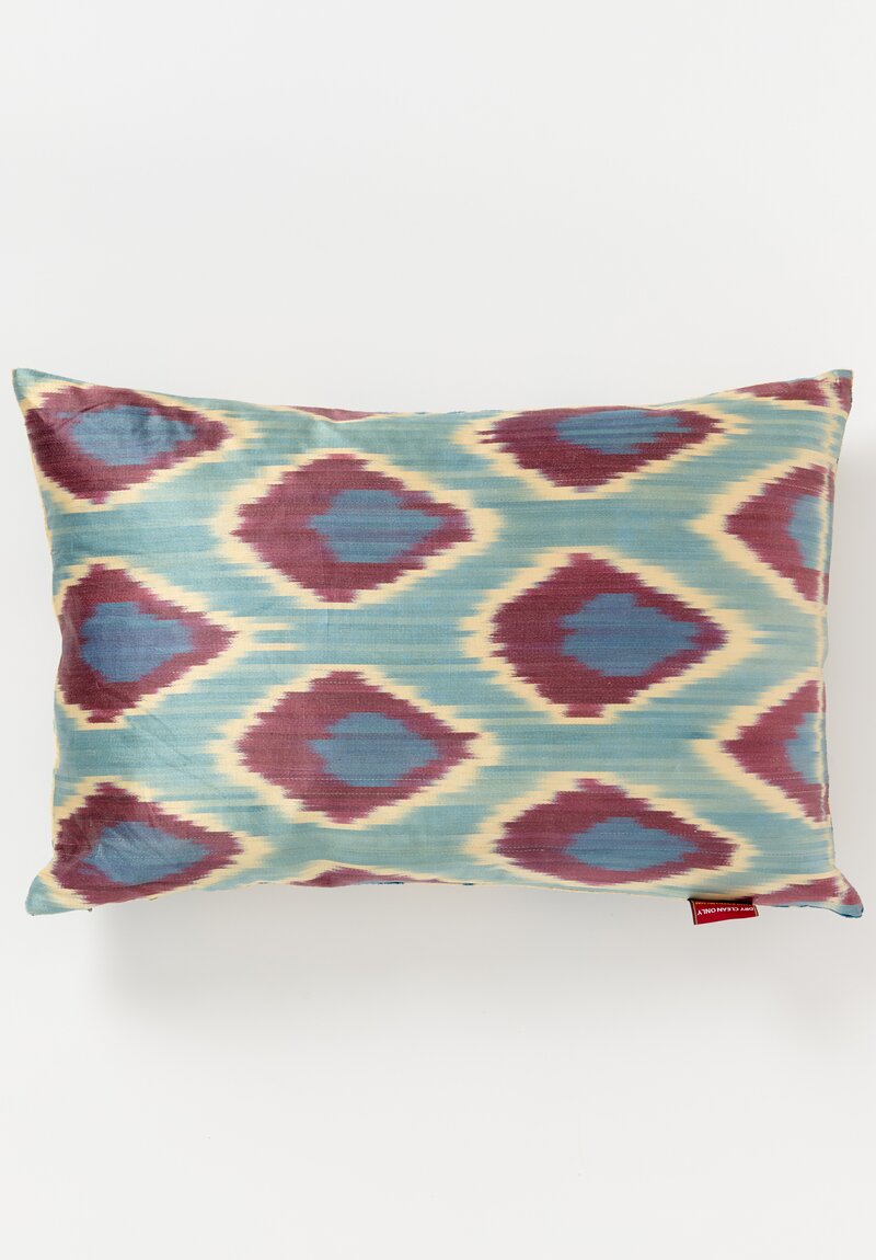 Mehmet Cetinkaya Velvet Pillow in Natural & Blue	