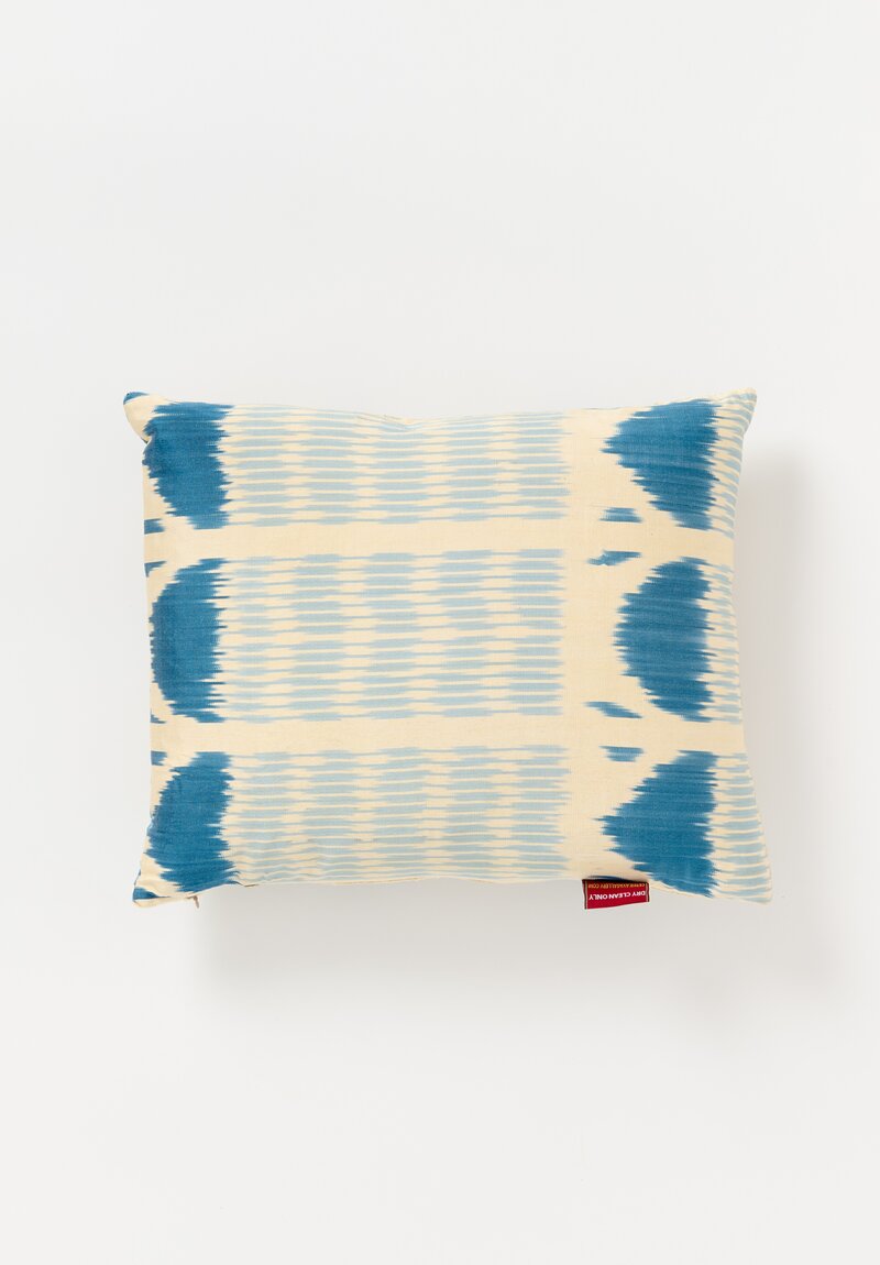 Mehmet Cetinkaya Velvet Pillow in Natural & Blue	