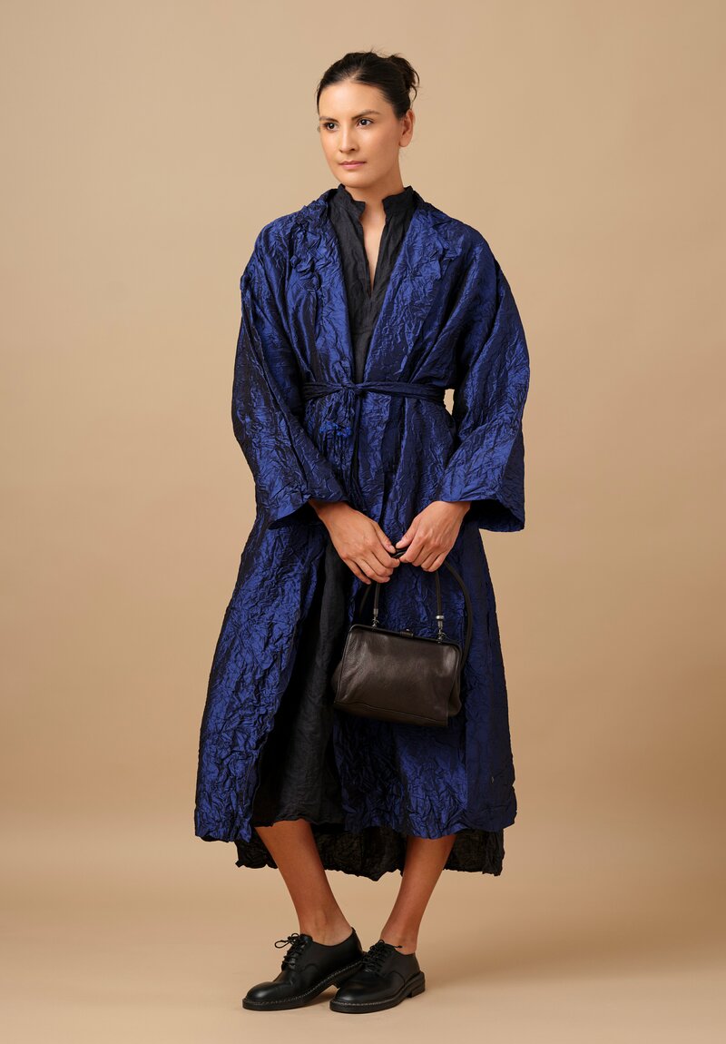 Daniela Gregis Washed Silk Randa Lungo Coat in China Blue	