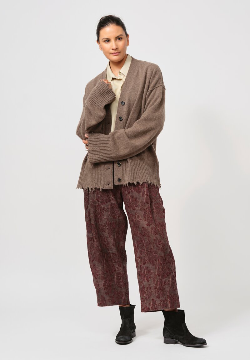 Uma Wang Cashmere Over Cardigan in Coffee Brown	