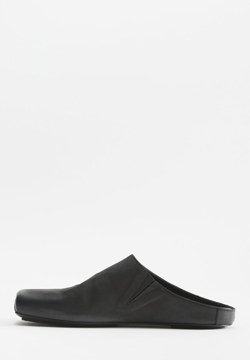 Uma Wang Leather Ballet Mules in Black	