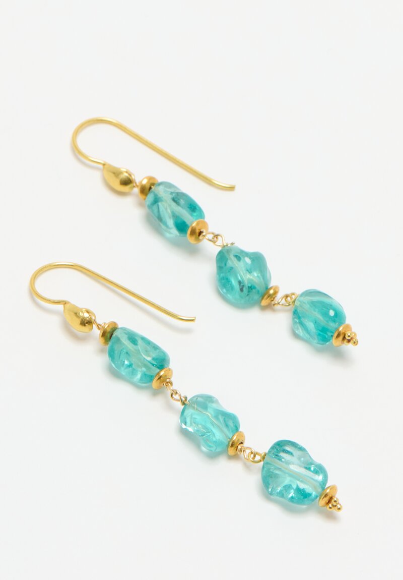 Greig Porter 18K, Apatite 3-Drop Earrings	