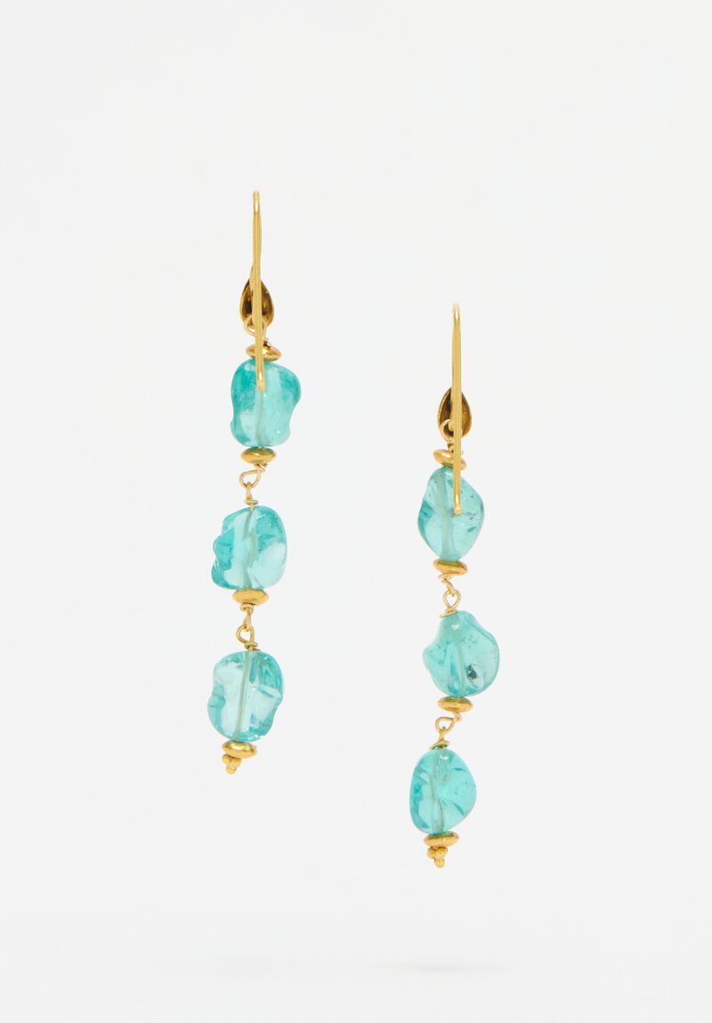 Greig Porter 18K, Apatite 3-Drop Earrings	