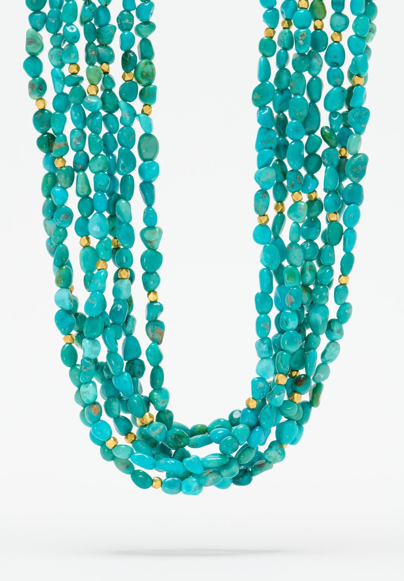 Greig Porter 18K, Sleeping Beauty Turquoise 7-Strand Necklace	