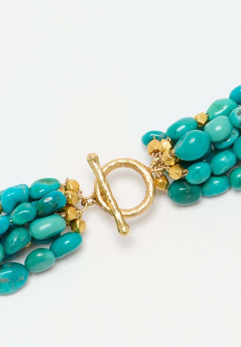 Greig Porter 18K, Sleeping Beauty Turquoise 7-Strand Necklace	