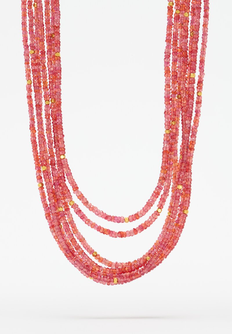 Greig Porter 18K, Red Sapphire 7-Strand Necklace	