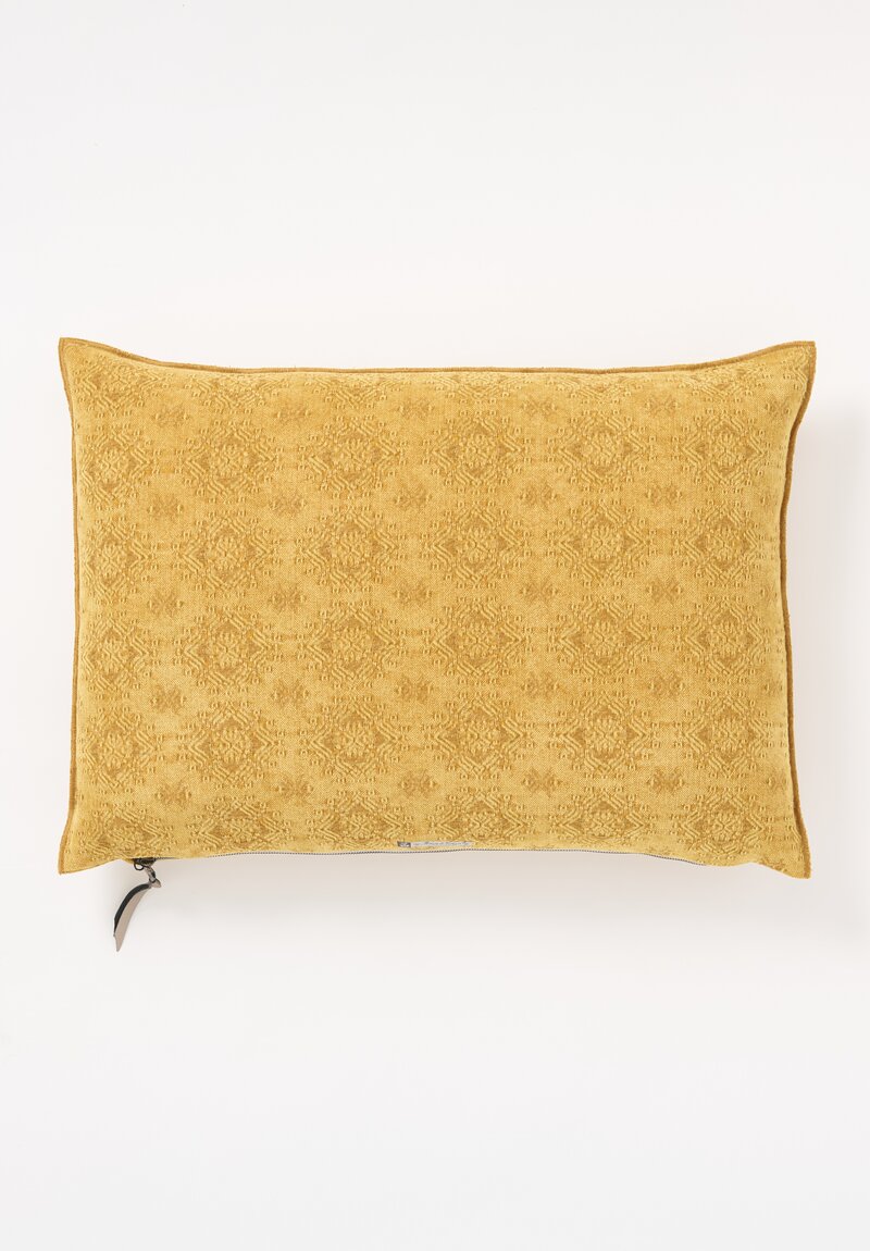 Maison de Vacances Large Stone Washed Jacquard Pillow in Kilim Ambre	