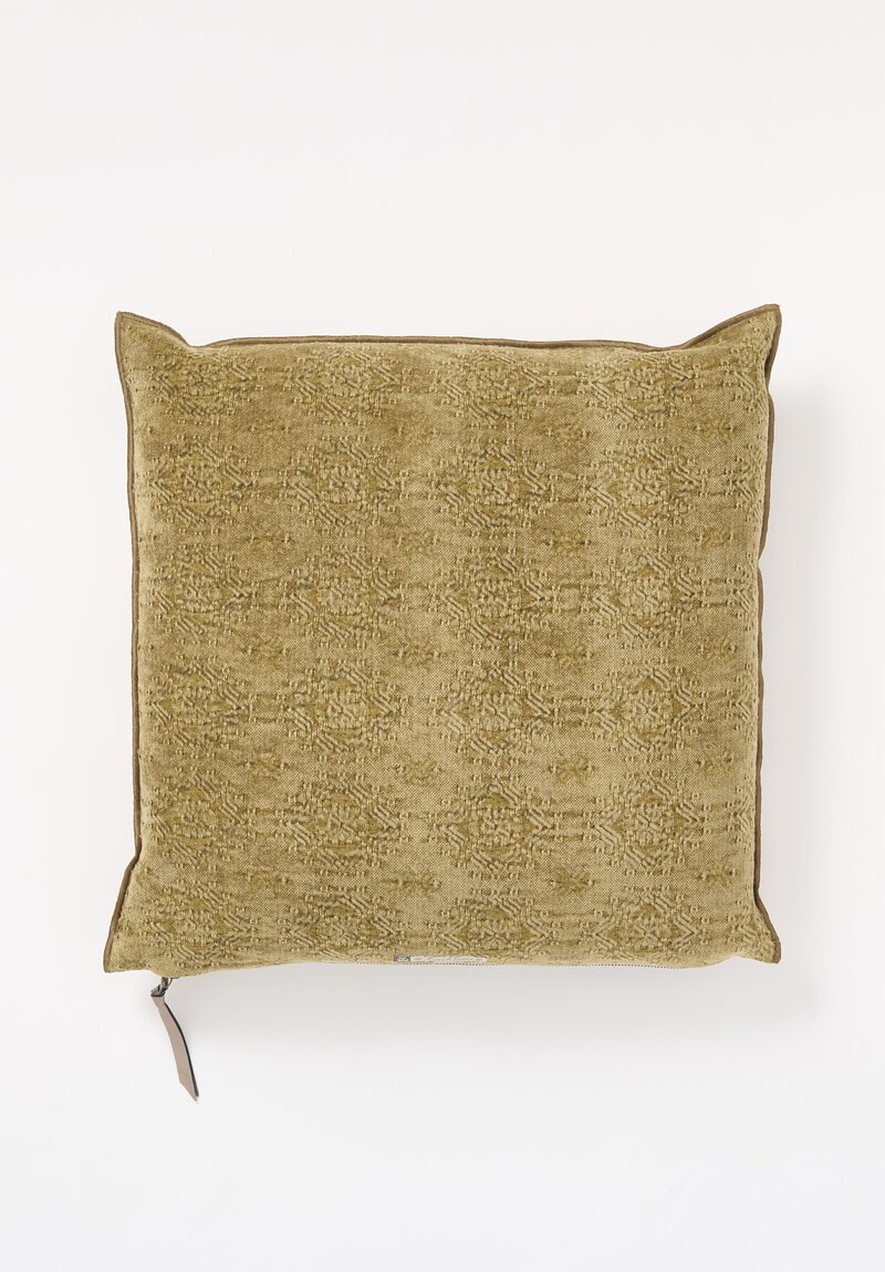 Maison de Vacances Stone Washed Jacquard Square Pillow in Kilim Bronze	