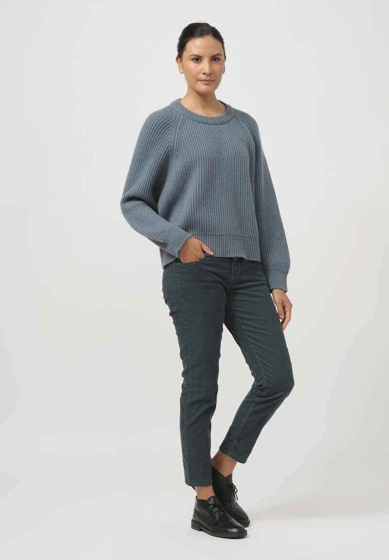 Begg x Co Cashmere Kita Sweater in Norfolk Blue	